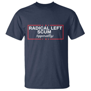 Radical Left Scum T Shirt Political Sarcastic Quote TS14 Navy Print Your Wear