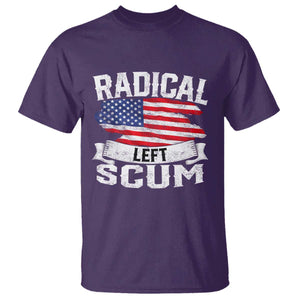 Radical Left Scum T Shirt Funny Political Quote American Flag TS14 Purple Print Your Wear