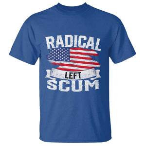 Radical Left Scum T Shirt Funny Political Quote American Flag TS14 Royal Blue Print Your Wear