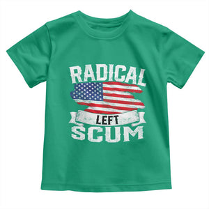 Radical Left Scum Toddler T Shirt Funny Political Quote American Flag TS14 Irish Green Print Your Wear