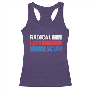 Radical Left Scum Racerback Tank Top Sarcastic Political Quote American Flag TS14 Purple Print Your Wear