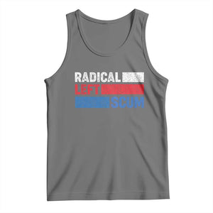 Radical Left Scum Tank Top Sarcastic Political Quote American Flag TS14 Black Heather Print Your Wear