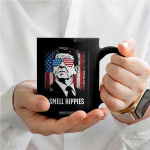 Ronald Reagan 4th of July America Flag Coffee Mug I Smell Hippies TS14 Print Your Wear
