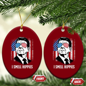 Ronald Reagan 4th of July America Flag Ceramic Ornament I Smell Hippies TS14 Print Your Wear