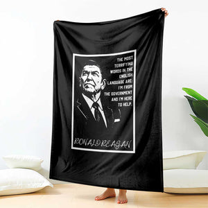 Ronald Reagan Quote Throw Blanket American Flag US President TS14 Print Your Wear