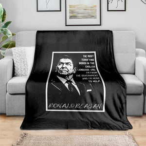 Ronald Reagan Quote Throw Blanket American Flag US President TS14 Print Your Wear