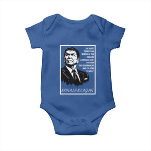 Ronald Reagan Quote Baby Onesie American Flag US President TS14 Royal Blue Print Your Wear