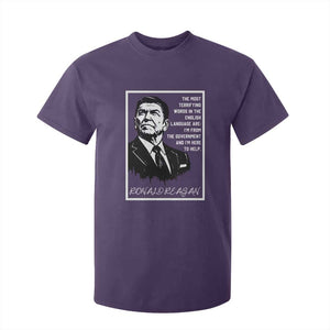 Ronald Reagan Quote T Shirt For Kid American Flag US President TS14 Purple Print Your Wear