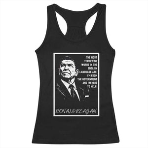 Ronald Reagan Quote Racerback Tank Top American Flag US President TS14 Black Print Your Wear