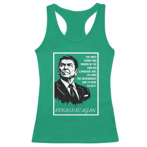 Ronald Reagan Quote Racerback Tank Top American Flag US President TS14 Irish Green Print Your Wear