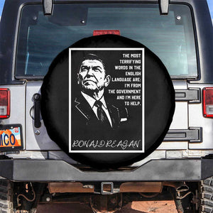 Ronald Reagan Quote Spare Tire Cover American Flag US President TS14 No hole Black Print Your Wear