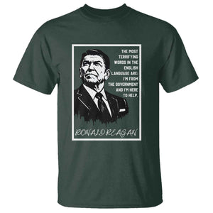 Ronald Reagan Quote T Shirt American Flag US President TS14 Dark Forest Green Print Your Wear