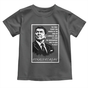 Ronald Reagan Quote Toddler T Shirt American Flag US President TS14 Dark Heather Print Your Wear