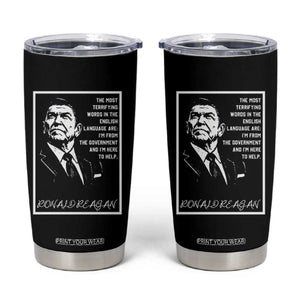 Ronald Reagan Quote Tumbler Cup American Flag US President TS14 Black Print Your Wear