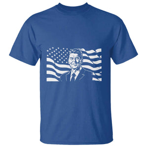 Ronald Reagan America Flag US President T Shirt TS14 Royal Blue Print Your Wear