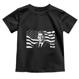 Ronald Reagan America Flag US President Toddler T Shirt TS14 Black Print Your Wear