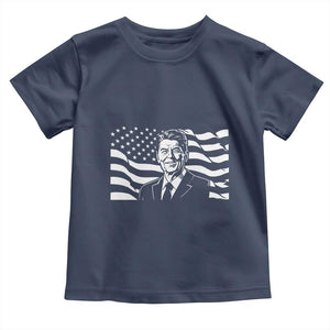 Ronald Reagan America Flag US President Toddler T Shirt TS14 Navy Print Your Wear