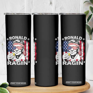 Ronald Reagan Skinny Tumbler 4th of July America Flag Beer TS14 Print Your Wear