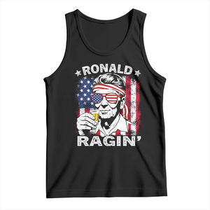 Ronald Reagan Tank Top 4th of July America Flag Beer TS14 Black Print Your Wear
