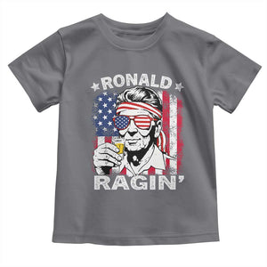 Ronald Reagan Toddler T Shirt 4th of July America Flag Beer TS14 Charcoal Print Your Wear