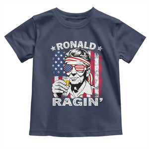 Ronald Reagan Toddler T Shirt 4th of July America Flag Beer TS14 Navy Print Your Wear