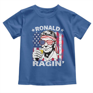 Ronald Reagan Toddler T Shirt 4th of July America Flag Beer TS14 Royal Blue Print Your Wear