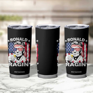 Ronald Reagan Tumbler Cup 4th of July America Flag Beer TS14 Print Your Wear