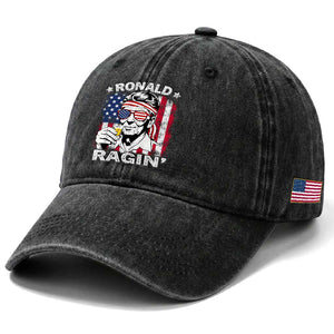 Ronald Reagan Washed Cotton Baseball Cap 4th of July America Flag Beer TS14 Print Your Wear