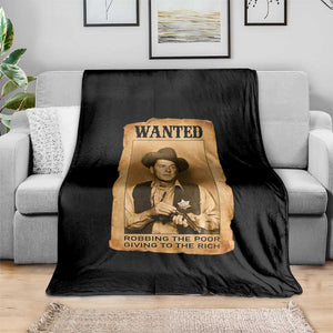 Ronald Reagan Cowboy Retro American President Throw Blanket Robbing The Poor GIving To Te Rich TS14 Print Your Wear