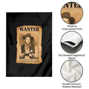 Ronald Reagan Cowboy Retro American President Garden Flag Robbing The Poor GIving To Te Rich TS14 Print Your Wear