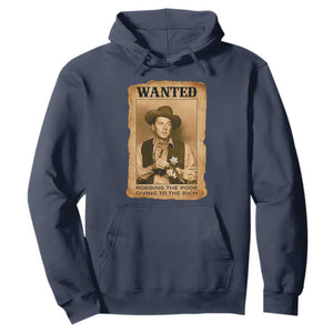 Ronald Reagan Cowboy Retro American President Hoodie Robbing The Poor GIving To Te Rich TS14 Navy Print Your Wear