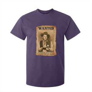Ronald Reagan Cowboy Retro American President T Shirt For Kid Robbing The Poor GIving To Te Rich TS14 Purple Print Your Wear