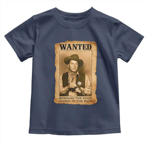 Ronald Reagan Cowboy Retro American President Toddler T Shirt Robbing The Poor GIving To Te Rich TS14 Navy Print Your Wear