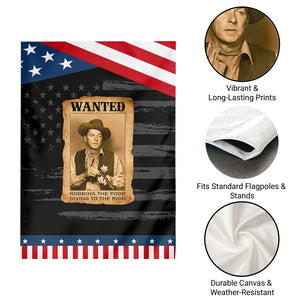 Ronald Reagan Cowboy Retro American President Garden Flag Robbing The Poor GIving To Te Rich TS14 Print Your Wear