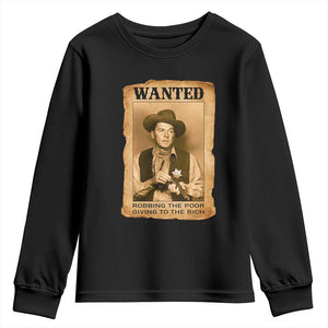 Ronald Reagan Cowboy Retro American President Youth Sweatshirt Robbing The Poor GIving To Te Rich TS14 Black Print Your Wear