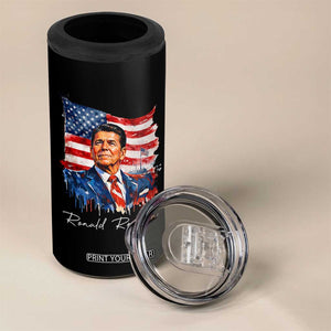 Ronald Reagan Patriotic American Flag President 4 in 1 Can Cooler Tumbler TS14 Print Your Wear