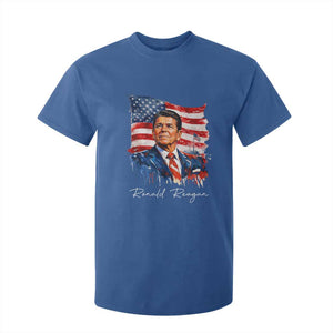 Ronald Reagan Patriotic American Flag President T Shirt For Kid TS14 Royal Blue Print Your Wear