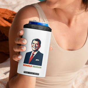 Ronald Reagan 4 in 1 Can Cooler Tumbler American Flag US President TS14 Print Your Wear