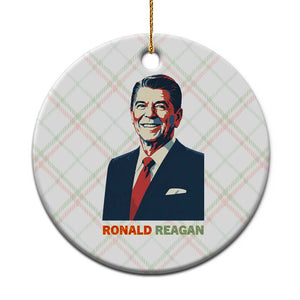 Ronald Reagan Ceramic Ornament American Flag US President TS14 1pc Christmas Plaid Print Your Wear