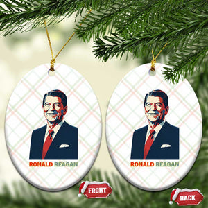 Ronald Reagan Ceramic Ornament American Flag US President TS14 Print Your Wear