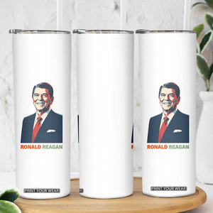 Ronald Reagan Skinny Tumbler American Flag US President TS14 Print Your Wear