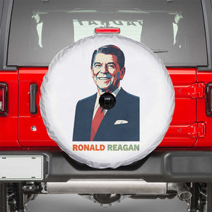 Ronald Reagan Spare Tire Cover American Flag US President TS14 White Print Your Wear