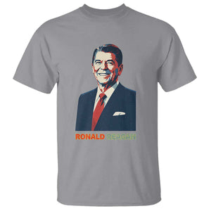 Ronald Reagan T Shirt American Flag US President TS14 Sport Gray Print Your Wear