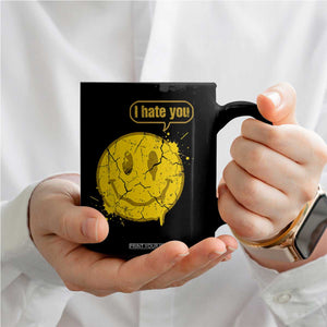I Hate You Coffee Mug Vintage Yellow Happy Smile Face TS14 Print Your Wear