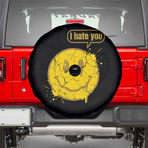 I Hate You Spare Tire Cover Vintage Yellow Happy Smile Face TS14 Black Print Your Wear
