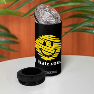 I Hate You Smile Face Meme 4 in 1 Can Cooler Tumbler Viral Sarcastic Humor TS14 Print Your Wear