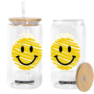 I Hate You Smile Face Meme Glass Can Viral Sarcastic Humor TS14 Print Your Wear