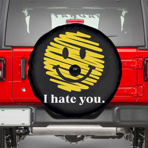 I Hate You Smile Face Meme Spare Tire Cover Viral Sarcastic Humor TS14 Black Print Your Wear