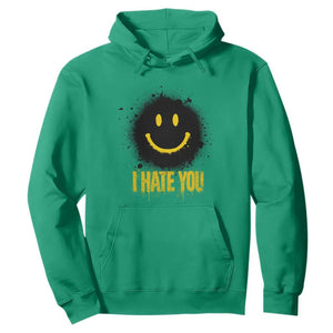 I Hate You Hoodie Funny Smile Face Emoticon Meme TS14 Irish Green Print Your Wear
