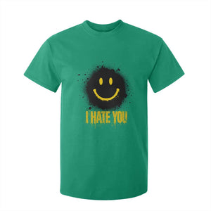 I Hate You T Shirt For Kid Funny Smile Face Emoticon Meme TS14 Irish Green Print Your Wear
